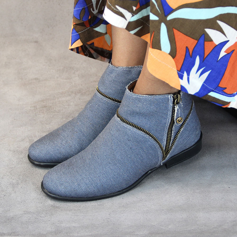 bota feminina jeans